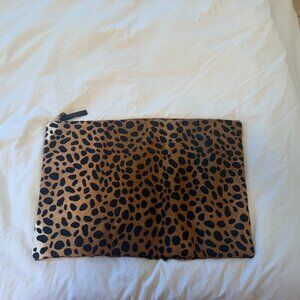Clare V - Oversized Leopard Clutch